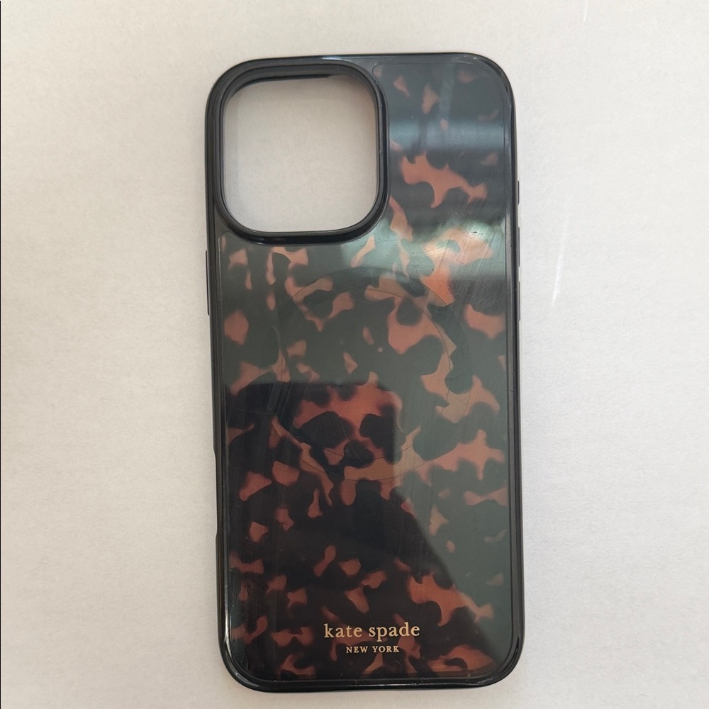 Kate Spade Black and Brown Patterned Phone Case